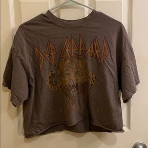 Def Leppard crop top
